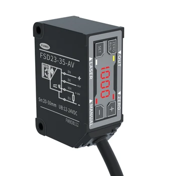FUWEI FSD23-35-AV גבוהה דיוק לייזר תזוזת חיישן מתח אנלוגי 0-10V מדידת טווח 30MM