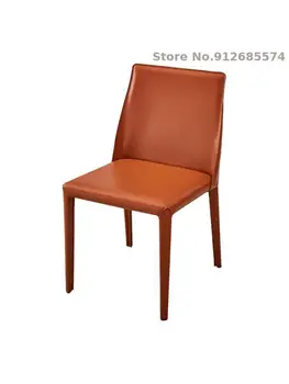 נורדי האוכל הכיסא הביתה פשוט נטו עור אדום כיסא מודרני אור יוקרה כיסא איפור הכיסא מסעדת מלון צואה חזרה לכיסא