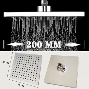 8 אינץ לדחוס כמות המשקעים העליון ראש מקלחת גדול זרימת 360 סיבוב Abs לעבות לחץ גבוה התקרה רכוב חדר מקלחת