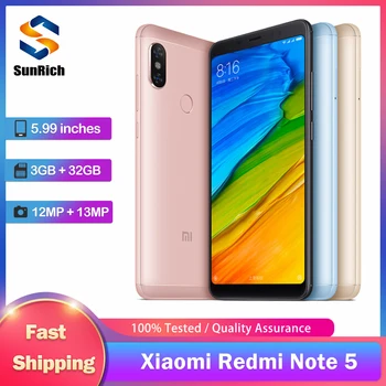 מקורי Xiaomi Redmi הערה 5 4G טלפון נייד ה-SIM כפול 5.99