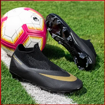 גדול גודל 36-49 נעלי כדורגל ילדים בנים כדורגל נעליים להחליק על מקצועית למבוגרים הכשרת נעלי חוצות נעלי ספורט