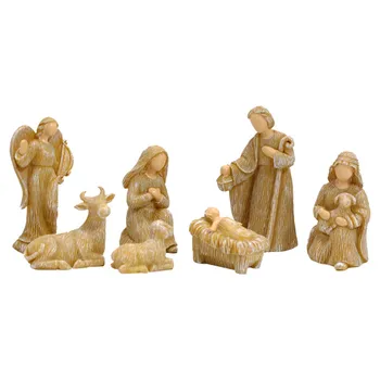 10 יח ' הנצרות סצנת המולד פסלים של הבתולה מריה, ישו עז לעצב את הפסלון עבור הסלון חדר השינה ללמוד wzpi