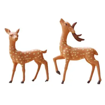 מציאותי מודלים של בעלי חיים צבי פעולה דמויות צעצוע מוס Wapiti אייל PVC פסלונים לקישוט אוסף צעצועים לילדים עיצוב מתנה