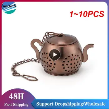 1~10PCS יצירתי נירוסטה תה Infuser קומקום מגש ספייס מסננת תה צמחים מסנן Teaware אביזרים כלי מטבח.