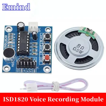 ISD1820 הקלטה וקול מודול הקלטה והשמעה מודול המעגל עם מיקרופון וקרן