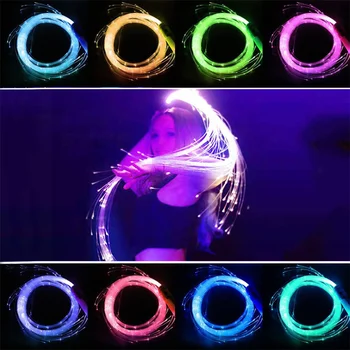 10 צבע LED סיבים אופטיים השוט 360 מעלות פיקסל אור עד השוט אור זרימת צעצוע נלהבות מסיבת ריקודים תאורה להראות נטענת הוביל את השוט