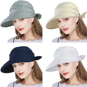 נשים בנות קיץ רחב שוליים כובע מתקפל מגן חיצוני כובע אנטי UV חוף השמש כובע קיץ החוף הכובע