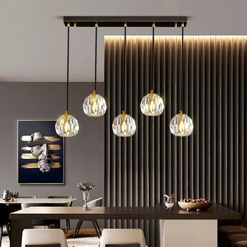 זכוכית מודרנית חדר האוכל אורות תליון תאורה פנימית מנורת תקרה תלויה אור led נברשת דקורטיבית-תאורה פנימית