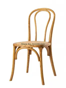 עץ מלא הכיסא בבית האוכל כיסא שרפרף מתקפל כפוף כיסא עץ משענת כיסא איפור פשוטים מרפסת פנאי כיסא נצרים