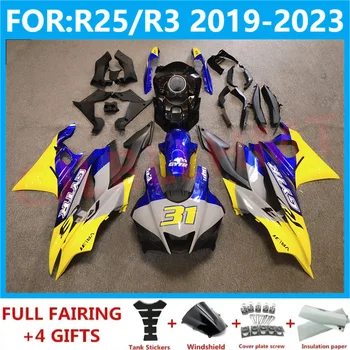 חדש ABS אופנוע הזרקה Fairing קיט מתאים YZF R25 R3 r25 r3 2019 2020 2021 2022 כושר Fairings ערכות סט כחול אפור