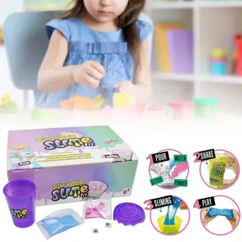 DIY עבור Slimes Charmss נצנצים לעשות פלאפי SlimesKit מילוי אבקה רכה Polym קליי להגדיר Antistress ילדים צעצוע