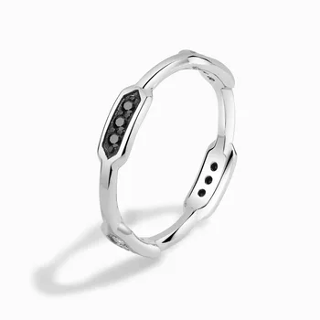 אירופאי ואמריקאי S925 כסף סטרלינג אישית מוגזמת היצירתיות המדהימה החדשה שלושה יהלומים קטנים הטבעת של נשים