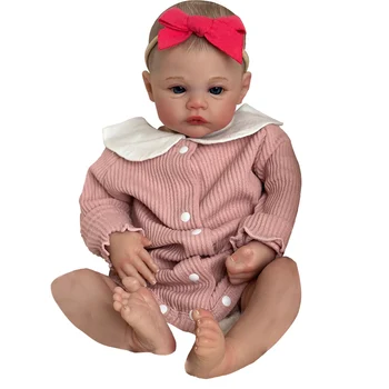 19in בובות התינוק נולד מחדש 3D עור אמיתי בחיים בובות תינוק גלוי ורידים מציאותי בובות התינוק נולד מחדש רך לאוסף