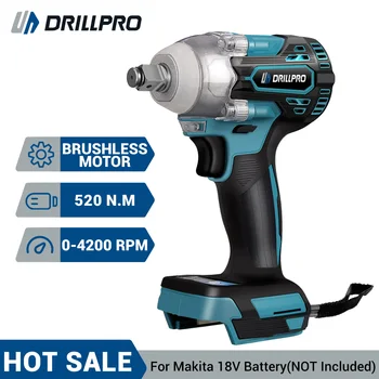 Drillpro חשמלי ההשפעה ברגים 520N.מ ' Brushless אלחוטי 1/2 אינץ מברג כוח כלים תואמים עבור 18V סוללה