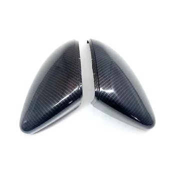 עבור פולקסווגן גולף 7 MK7 2013-2020 סיבי פחמן בצד המראה לכסות לקצץ בצד הכנף מראה כיפות אביזרי רכב
