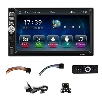 Carplay אנדרואיד אוטו סטריאו 7 אינץ מסך מגע רדיו ראי קישור/Bluetooth/רדיו FM/גיבוי מצלמה+מיקרופון