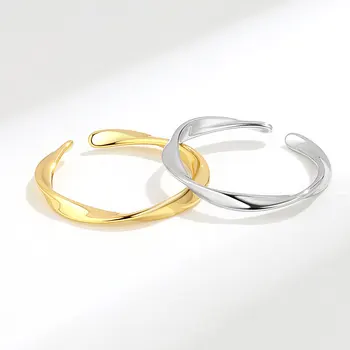 NBNB אופנתי בסגנון פשוט מוביוס טבעת מתכווננת עבור נשים אופנה וינטג ' נקבה טבעת פתוחה מדי יום המסיבה תכשיטי אצבע ילדה מתנה