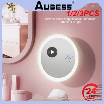 1/2/3PCS יצירתי נוזל קצף סבון מכשירי HD זכוכית מגדלת LED מלא אור תצוגת טמפרטורה לרחוץ את היד אוטומטית סבון