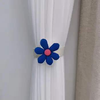 קל לשימוש מסך עניבה חמודה 3d פרח וילון קשרים קל לשימוש, לא כלים הדרושים הרכבה חינם דקורטיביים חבל על חלון חדר השינה