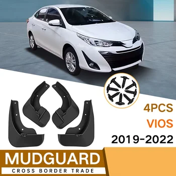 המכונית Mudguards עבור טויוטה Vios 2019-2022 פנדר בוץ שומר דש התזה מדפים מאדפלפס אביזרים