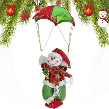 חג המולד תלוי בפלאש בובות תלייה - עץ חג המולד קישוטים תליון קישוטים עם מצנח | חג המולד דקורטיביים Penda
