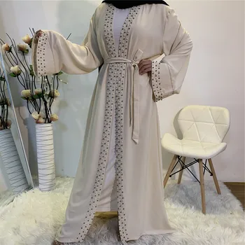 2023Arab Türkiye במזרח התיכון אופנה אלגנטי נקי צבע חרוזים המוסלמים תחרה קרדיגן החלוק כפיות לנשים