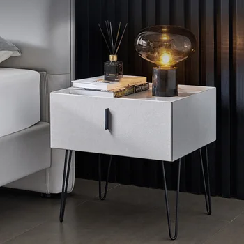 מודרני ברזל יצוק שולחן ליד המיטה ריהוט חדר שינה, ארון לאחסון אישיות אור יוקרה בסלון מגירה Mueble רהיטים