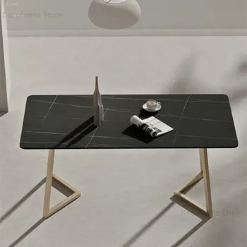 נורדי יוקרה מודרני מינימליסטי לוח שולחן האוכל בבית דירות קטן שולחן מלבני היופי שולחן קבלה ריהוט הבית