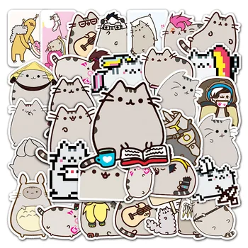 10/30/50PCS אופנה קריקטורה חמוד נפוח חתול Sticker Pack סקייטבורד גיטרה קישוט DIY iPad עמיד למים צעצוע גרפיטי הסיטוניים