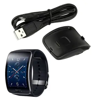 עבור ציוד S R750 מטען,משודרג מטען נייד הרציף עריסה עם USB כבל טעינה עבור סמסונג Gear S R750 שעון חכם (Gear S