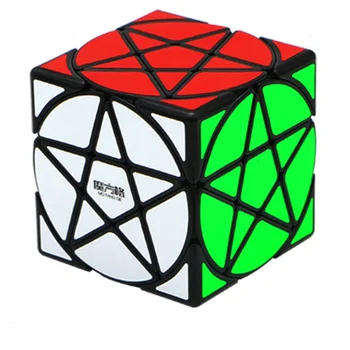 Qiyi 3x3 מחומש ניאו הקוביה מוזר בצורת קוביית הקסם מהירות קוביית פאזל כוכבים טוויסט קוביות צעצועים לילדים ילדים היד ספינר