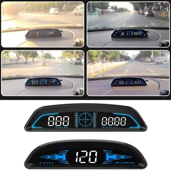 המכונית האד מד המהירות אוניברסלית GPS מד מהירות האד דיגיטלי מדדים עם אדפטיבית חישה אור בחדות גבוהה על מסך מהירות