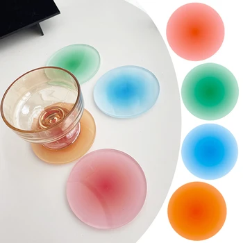צבע אקריליק תחתיות ההגירה נגד החלקה סביב כוס משטח שולחן האוכל מפית בית קפה שולחן עבודה עיצוב קישוטים מטבח קערת מחצלות