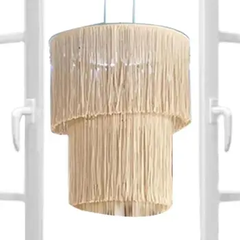 ארוגים ביד שטיח מנורת אהיל בסגנון בוהו נברשת בגוון התקרה תליון אור הביתה השינה תליון אור קישוט