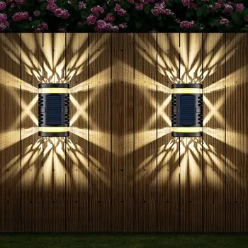 גודל גדול סולארית LED מנורת קיר חיצוני עמיד למים גן עיצוב אור על מרפסת חצר נוף ברחוב גן אור הקיר