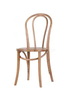 אוכל עץ מלא על הכסא האמריקאי נורדי פשוט רטרו יצירתי פנאי הכיסא מלון חנות תה מעצב כיסא האוכל לשולחן.