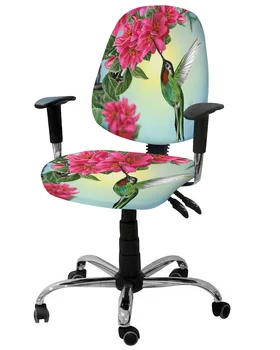פרח יונק דבש אלסטי כורסה כיסא המחשב לכסות למתוח נשלף כיסא משרדי לכיסוי הסלון פיצול מושב מכסה
