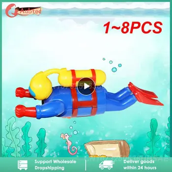 1~8PCS יצירתי צוללנים בובות צעצועים שעון בייבי צעצועי אמבטיה שחייה סימולציה פוטנציאל צוללן התינוק ילדים משחקי מקלחת אמבטיה