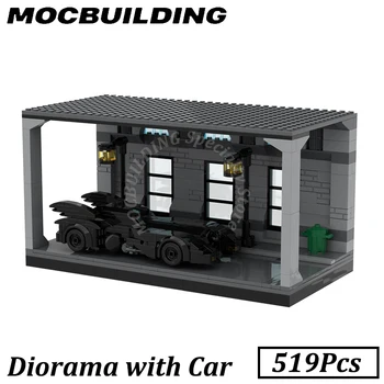 גיבור הסרט דגם עם דגם של מכונית MOC אבני בניין לבנים צעצועים הבנייה מתנה לילדים