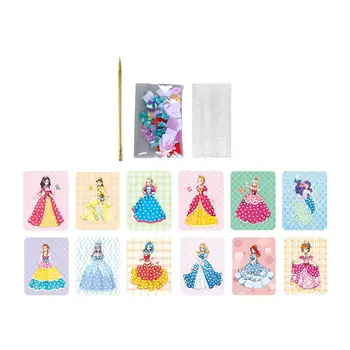 נסיכה להתלבש ספר פעילות צביעה ציור לדקור הנסיכה Diy נייר ערכות מלאכה עבור הילדים הבנות ילדים