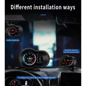 2023 חדש אוניברסלי לרכב Head-up Display GPS חכם משולבת אזעקה מד מהירות מד מהירות דיגיטלי מעל למהירות