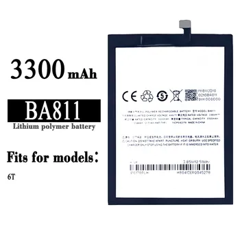 חדש 3300mAh BA811 100% Orginal סוללה עבור Meizu M6T Meilan 6T M811Q M811H M811M M811S M811T סוללות טלפון Bateria