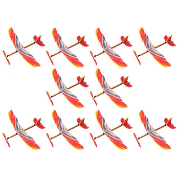 מטוס מודל ילדים חינוכי מטוס צעצוע צעצועי גומי מונע בעבודת יד הגלשן מטוסים המכונית