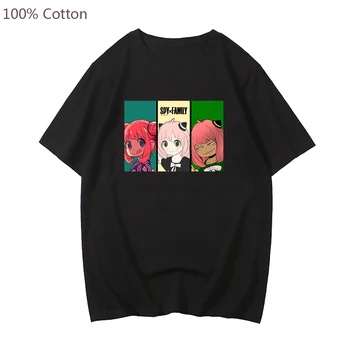2023 מנגה יפנית מרגלים X משפחה חולצה Harajuku שרוול קצר חולצות Kawaii בגדי גברים/נשים פנאי טי Camisetas יוקרתי Mujer Co