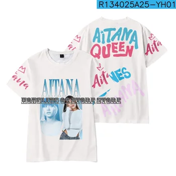 הזמר Aitana טי-שירט מודפסת Aitana המלכה חולצה קיץ לגברים, נשים שרוול קצר ברחוב אופנת רחוב ילד בנות ילדים לכל היותר